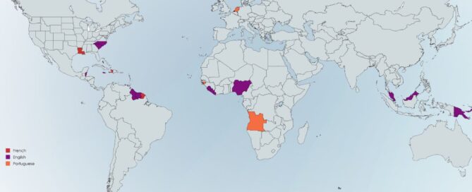 Map Featuring Creoles around the World