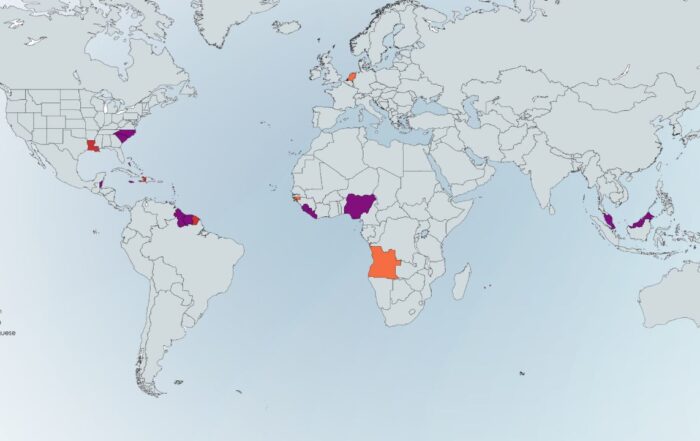 Map Featuring Creoles around the World
